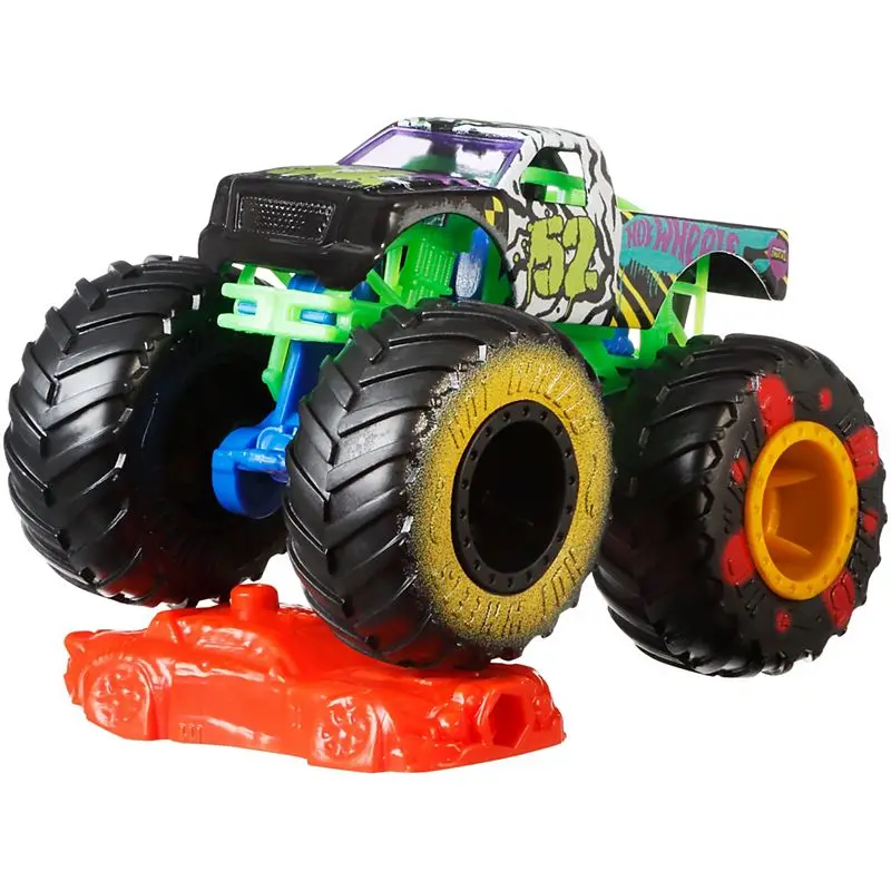 1: 64 Hot Wheels Monster Trucks Металлический Игрушечный Автомобиль Hotwheels гигантские колеса большая коллекция ног дикие столкновения автомобильные игрушки FYJ44