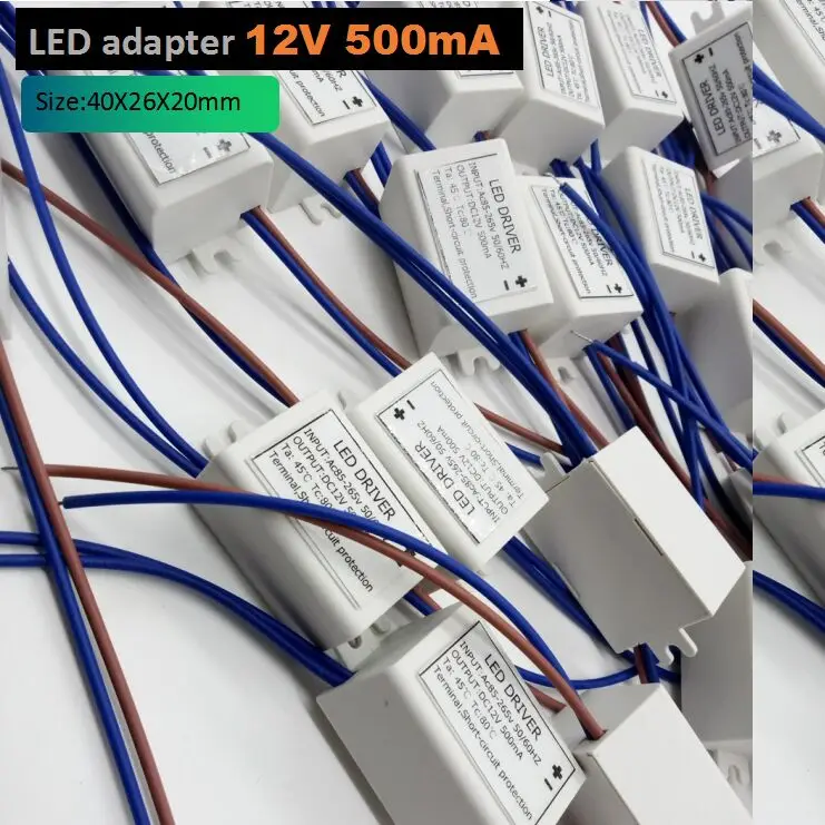 MR16 Мини светодиодный источник питания AC/Адаптеры постоянного тока 6W 500mA драйвер 110V 120V 220V 240V до 12V W/розетка для Светодиодный MR11/MR16 3W 4W 5W