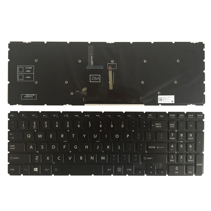 Новая клавиатура US для ноутбука Toshiba Satellite радиус P55W P55W-B P55W-B5224 P55W-B5220 P55W-B5318 черная