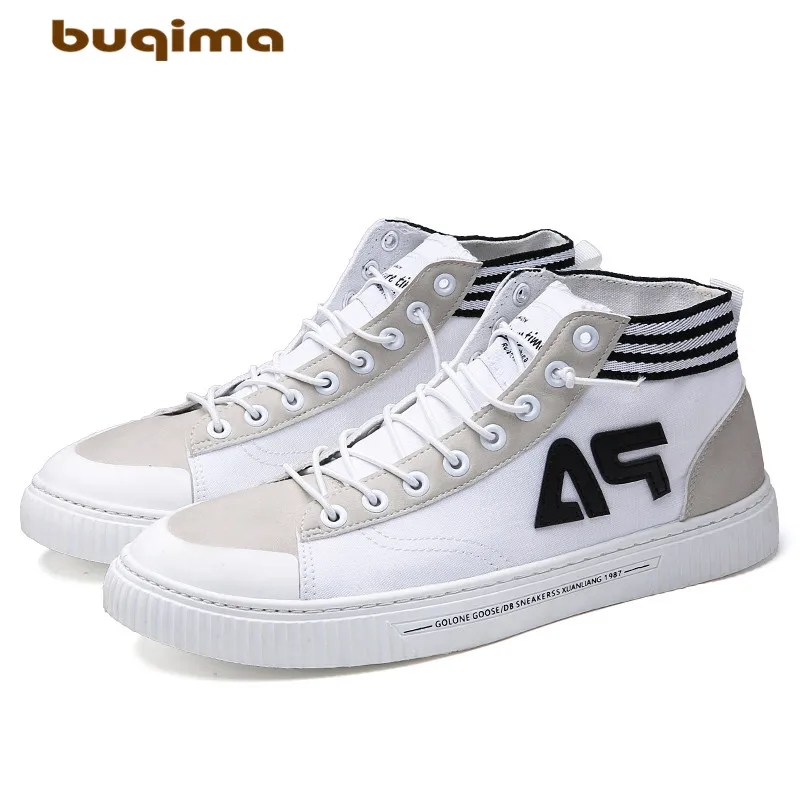 

Buqima men's high shoes canvas shoes shoes casual shoes Korean trend