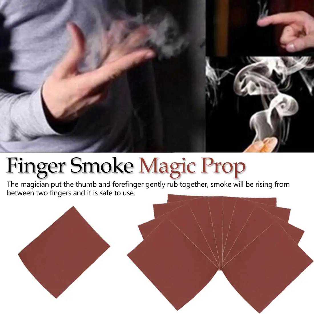 

10 pcs Magic Smoke from Finger Tips Magic Trick Surprise Prank Joke Mystical Fun Magic Tricks toys for adult Dropshipping