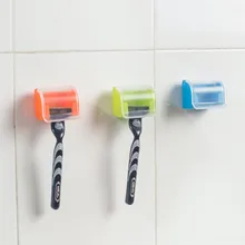 Пылезащитный пластиковый держатель для бритвы, коробка на присоске для хранения бритвы, полка для ванной комнаты, настенный набор для бритвы