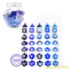 Bescon RPG Dice Set 35pcs Ocean Blue Set, DND Role Playing Game Dice 5X7pcs 6
