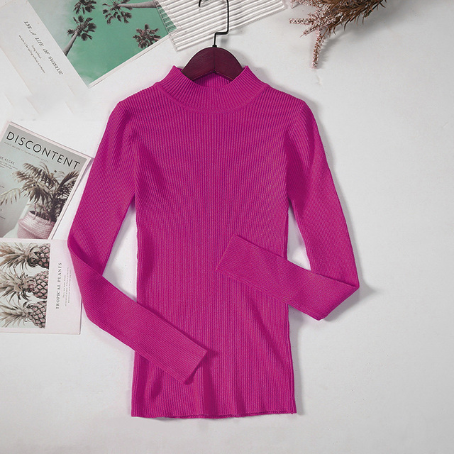 Autumn Winter Basic Turtleneck Sweaters Women Knitting Bottoming Sweaters Warm Pullovers Slim Long Sleeve Tops Female