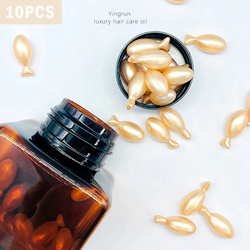 10PCS Morocco Hair Repair Dry Irritable Conditioner Capsule Vitamin Pro Keratin Complex Oil | Красота и здоровье