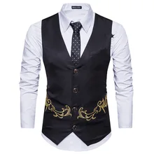 Ouma New Style Embroidery Men Waistcoat Sportsman Suit Waistcoat M27