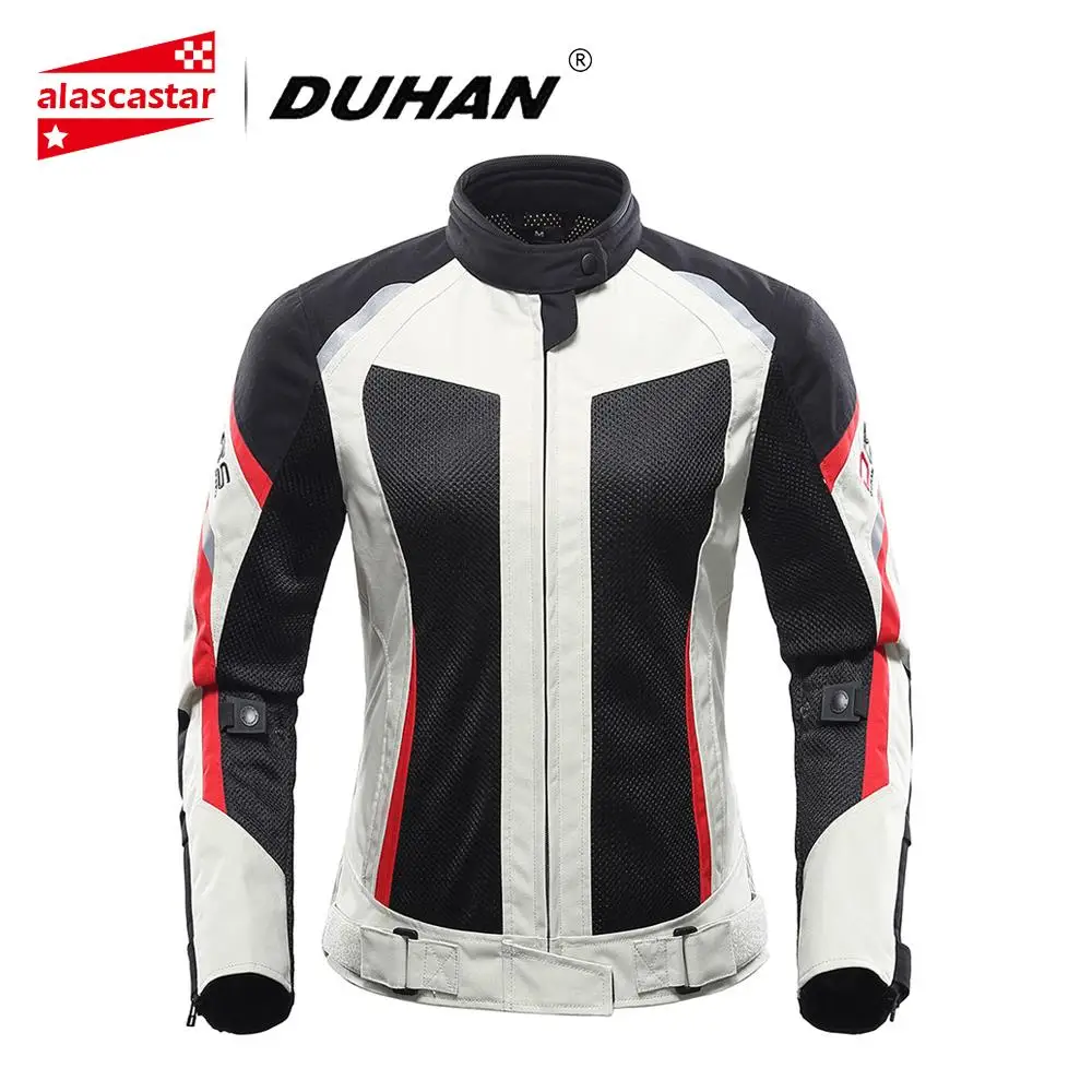 

DUHAN Women Motorcycle Jacket Breathable Motorcycle Clothing Summer Women Moto Jacket And Motorcycle Pants Racing Clothes Suit