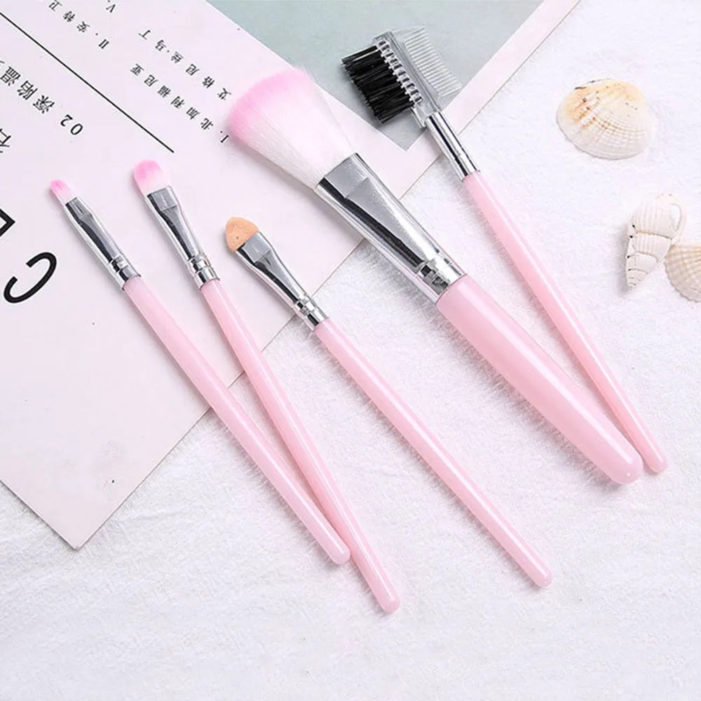 5pcs Makeup Brush Set Beginner Beauty Tools Soft Non-Knotting Face Blush Eye Shadow Lip | Красота и здоровье