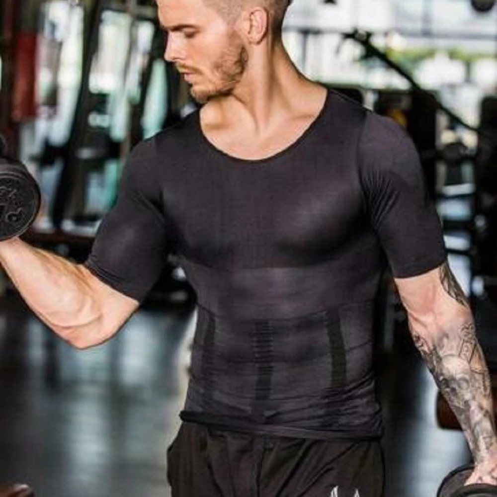 Мужская футболка для бега, быстросохнущая, дышащая, для фитнеса, спортивная одежда, для спортзала, тренировочная одежда, одноцветные спортивные рубашки, топы, футболки
