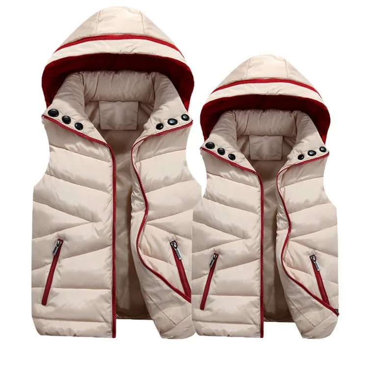 Family Matching Outfits Autumn Winter Warm Family Cotton Vest Cotton Clothes Children Vest Mother Daughter Father Waistcoat