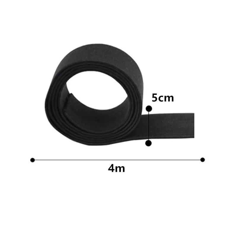 5cm black 4m Универсальная автомобильная защитная подушка для вождения, фиксированная эластичная лента, аксессуары для авто, переднее заднее сиденье, противоскользящее и противоскользящее - Название цвета: 5cm black 4m