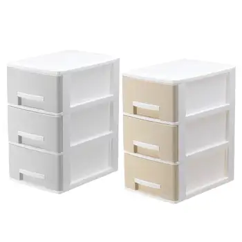 

3-layer Minimalist Plastic Storage Drawer Large Desk Storage Drawer Box Organizer Sundries Cosmetics Container Home Office Case