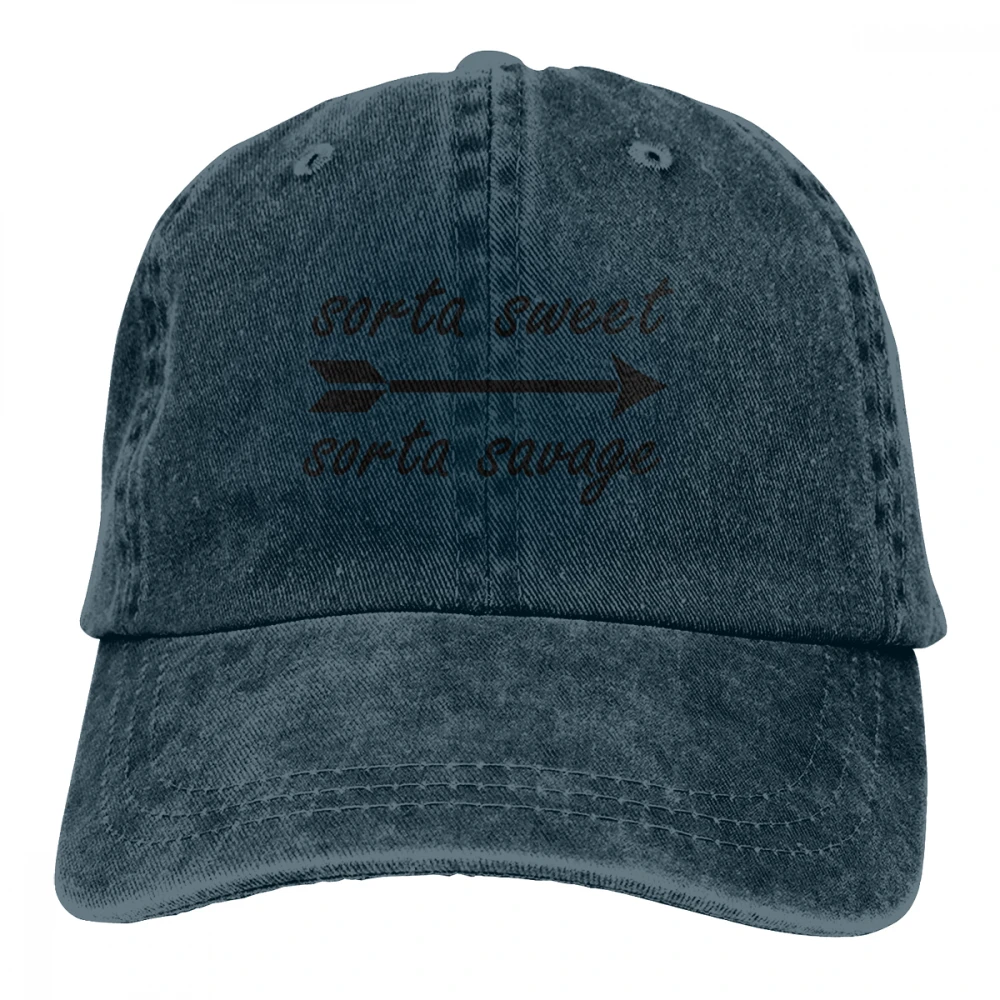 Sorta Sweet Sorta Savage Casquette красные унисекс Мужские Женские джинсовые бейсболка с ремешком кепки Регулируемая шляпа для гольфа папа