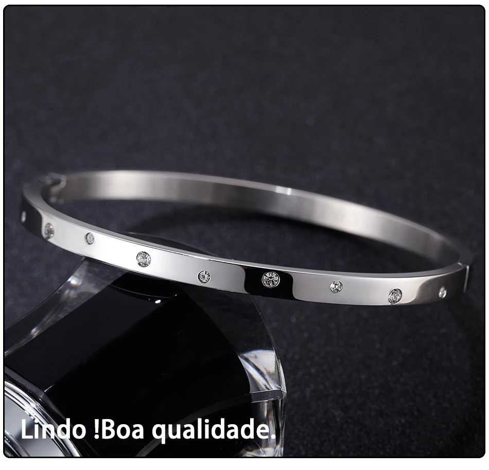 Gold Bangles Stainless Steel Women (8)