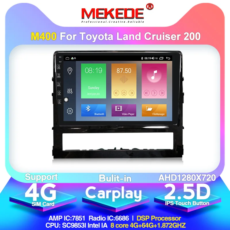 

MEKEDE M400 For Toyota Land Cruiser 11 200 2015-2018 Car Radio Multimedia Video Player Navigation GPS Android 10.0 4+64G