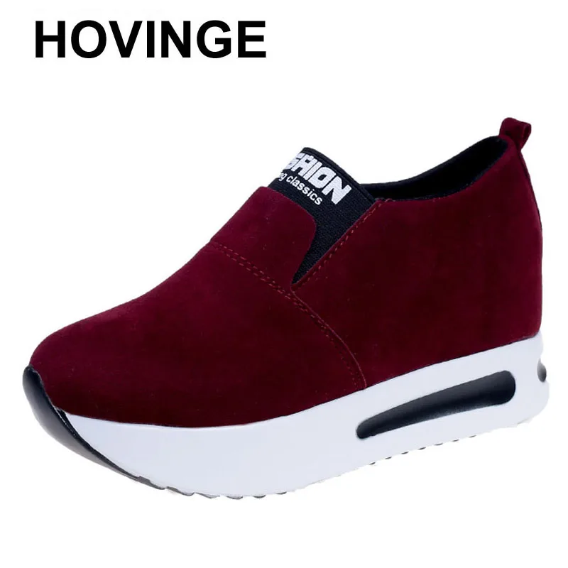HOVINGEAutumn женская обувь на толстой мягкой подошве Обувь визуально увеличивающая