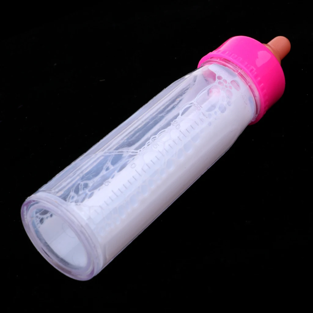  Newborn Baby Doll Magic Feeding Bottle Reborn Milk Bottle with Pacifier Disappearing Fake Drinking Bottle (Single Bottle)