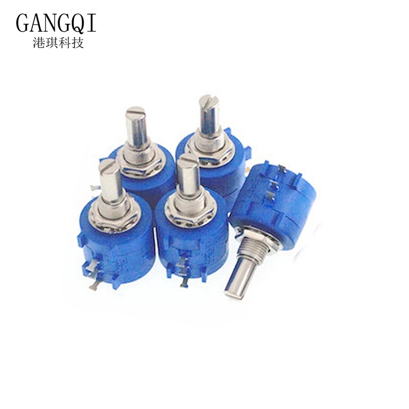 3590S-2 3590S Series Precision Multiturn Potentiometer 10 Ring Adjustable Resistor 1PCS Turns Counting Dial Rotary 6.35mm Knob multiturn potentiometer,adjustable resistor