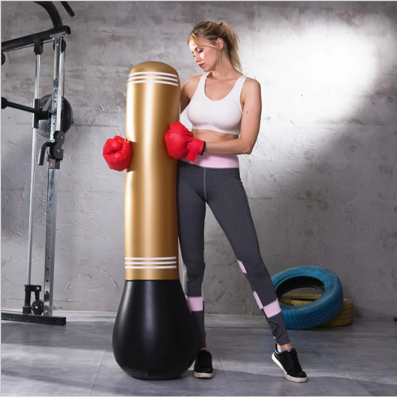 New PVC Inflatable Punching Post Tumbler Toys boxing Post as martial arts equipment Boxing gloves Roly-poly Punching Sandbag
