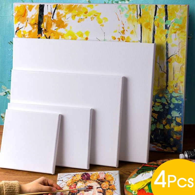 

4 Pieces/Set Cotton Wood Frame For Canvas Oil Painting Professional Artist Canvas Framed For Primed Oil Acrylic Paint Wholesale