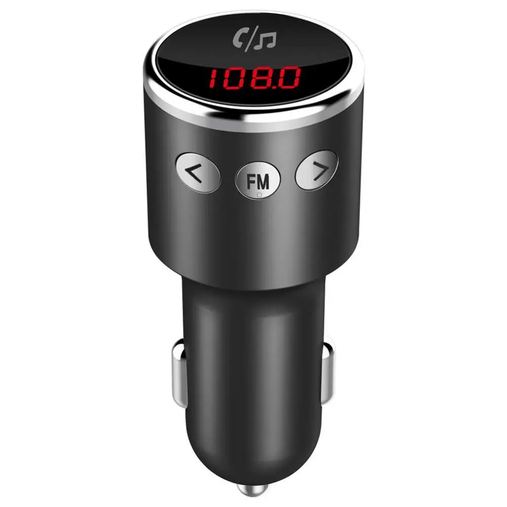 

Car Music Player Auto USB Charger Adapter FM Bluetooth TF Player Car Voltage Diagnose Display (Black)