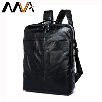 

MVA Men's Backpack Genuine Leather High Quality School Bag Casual Travel Backpacks Men Laptop Business Bags Men Daypack 9081