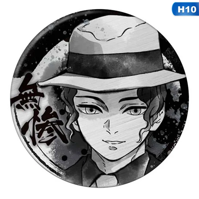 5.8CM Tinplate Tanjirou Icon Collection Breastpin For Backpacks Anime Badges Demon Slayer: Kimetsu No Yaiba Cosplay Brooch Pins BRH4846H10