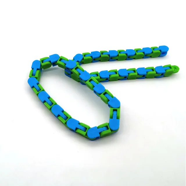Bike Chain Bracelet Snake Toy Plastic Kids Adult Funny Decompression Toy Puzzle Game Countless Shapes Bracelet Snake Bending Toy 5