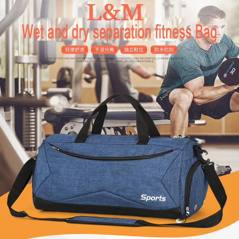 

2019 Men Sport Gym Bag For Training Fitness Travel Sport Handbags Gymtas Yoga Mat Bag women Swimming Bag Basketball Football Bag