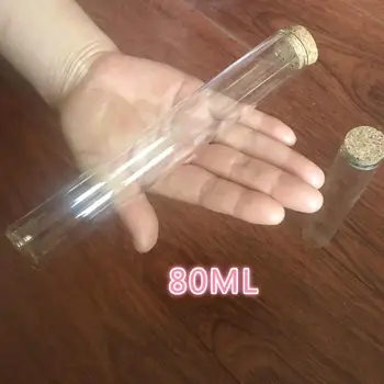 

50PCS 30*150mm 80ml Big Test Tube with Cork Stopper Spice Bottles Container Jars Vials Storage Bottle Jars DIY Craft Bottle
