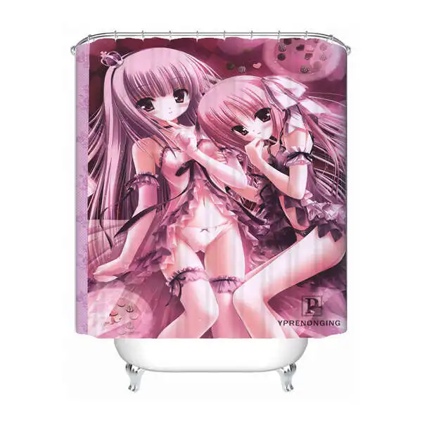 Shower Curtain Пользовательские лоли Nekomimi Водонепроницаемый душ Шторы Главная Ванна Ванная комната s крючки полиэфирной ткани Multi Sizes180509-02-144 - Цвет: Shower Curtain
