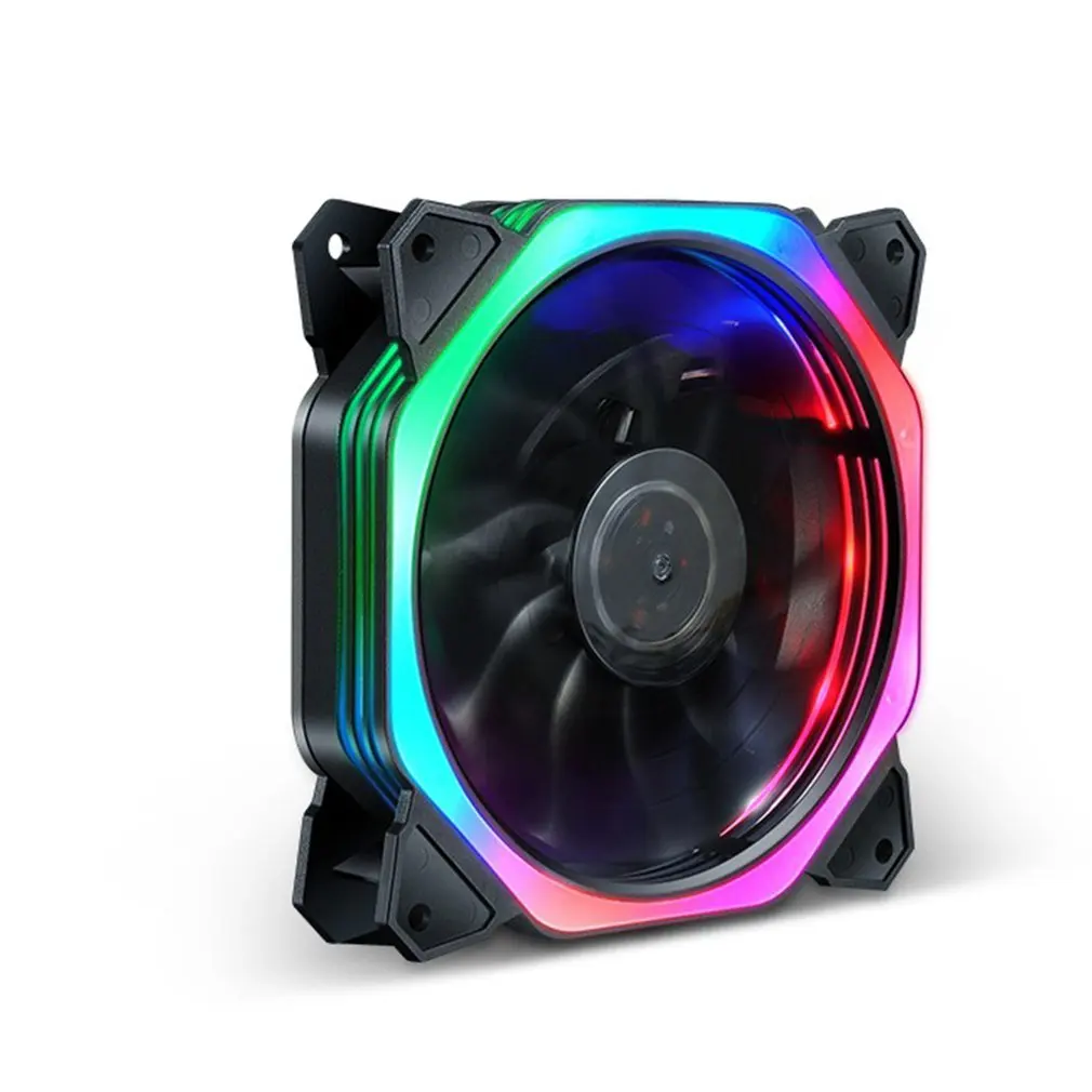 Colorful Dual-aperture Fan Led Lighting Mute 12v 12cm Cooling For Desktop Computer Case CPU Cooler Multiple |