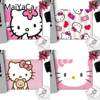 

MaiYaCa Pink Hello Kitty Office Mice Rubber Mouse Pad Non-Slip Laptop Computer gaming mouse mat 22x18cm mouse pad gamer desk mat