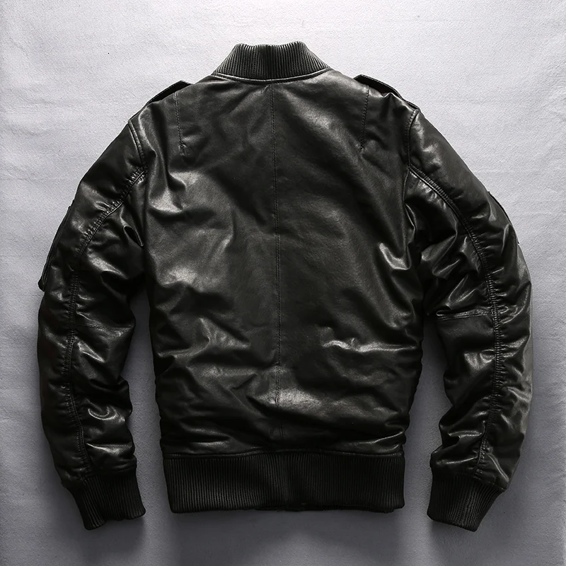 Avirex fly мужские пуховики из натуральной кожи, кожаная куртка, модное повседневное пальто, мотоциклетная байкерская куртка M-5XL