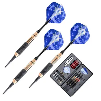 

1 Set Professional Brass Soft Steel Head Dart Rod Metal PET Dart Sheet Aluminum Shank Needle Packaging High-quality