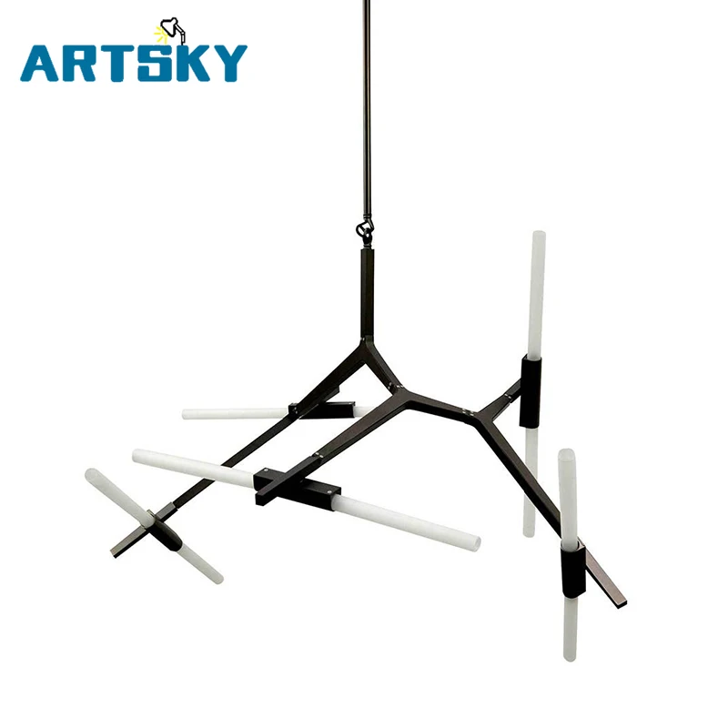 

Modern Nordic LED Gold Black Chandelier for Loft Bedroom and Kitchen