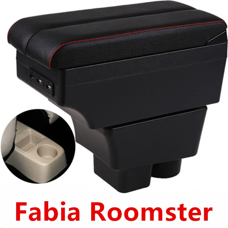 Для Fabia Roomster подлокотник коробка центральный магазин содержание коробка для хранения с USB интерфейсом продукты 2006