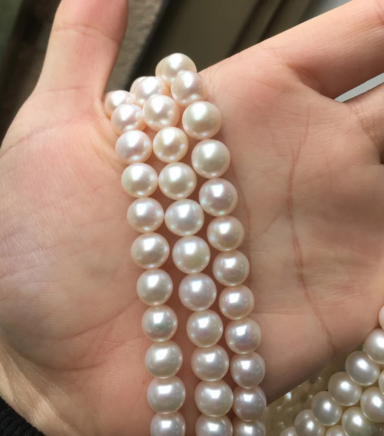 Women's Pearl Necklace Size 8-9mm in Good Quality for Diy Jewelry Accessaries Loose Pearls Necklaces