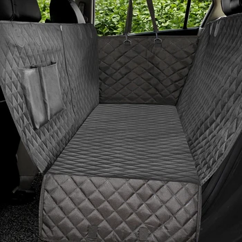 

Dog Car Seat Cover 100% Waterproof Dog Seat Cover With Side Flaps Pet Seat Cover for Back Seat Black Carrier Hammock Convertible