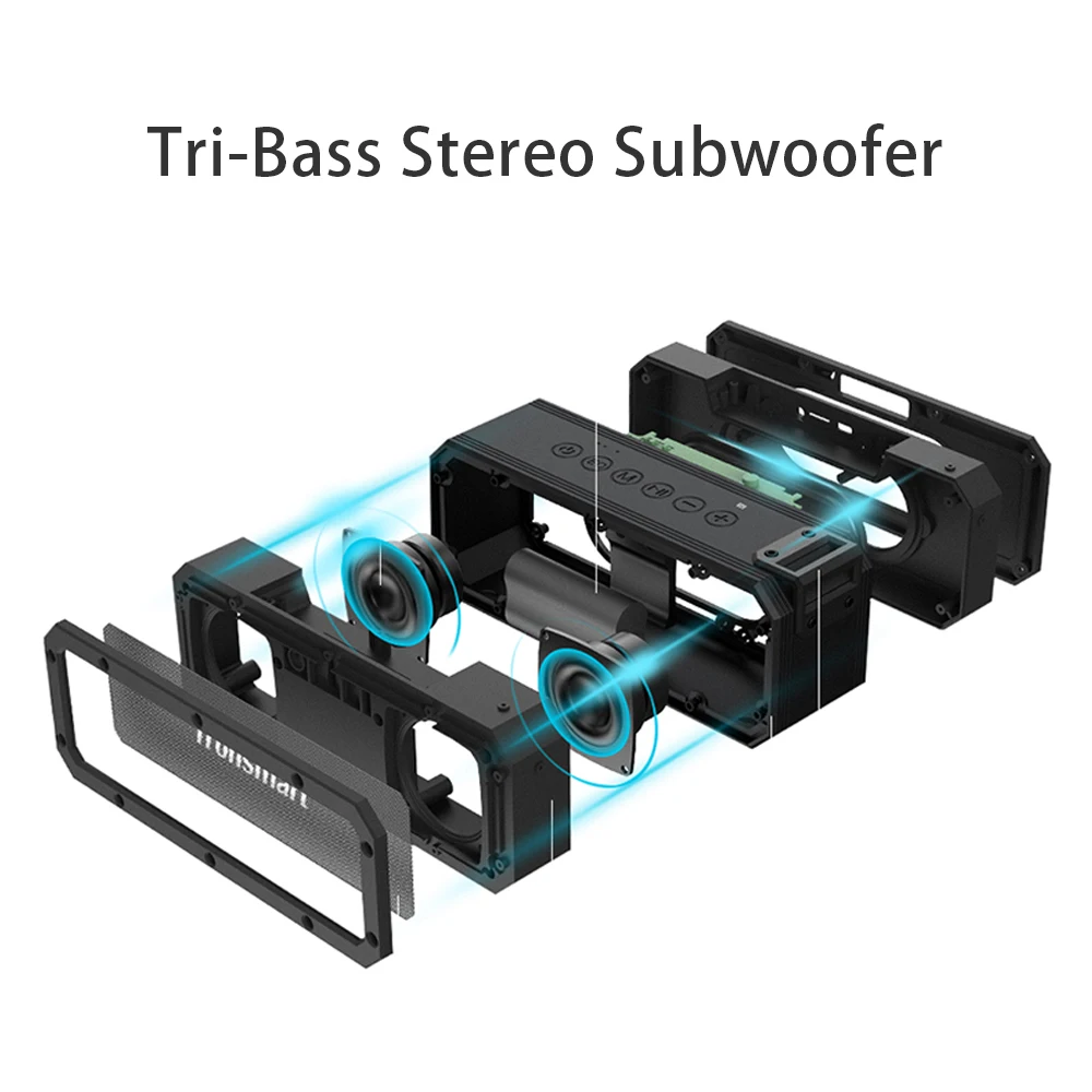 Tronsmarts Element Force+ 40 Вт bluetooth-динамик портативный NFC Tri-Bass стерео сабвуфер, адаптер-звукосниматель IPX7 водонепроницаемый BT динамик