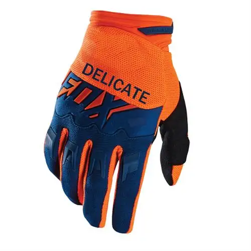 Нежный лиса перчатки MX для велоспорта туризма спорта DIRTPAW гоночные желтые перчатки - Цвет: Orange