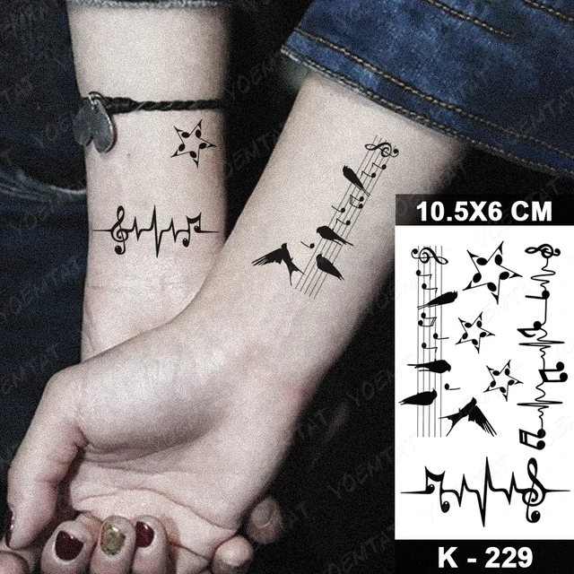 Waterproof Temporary Tattoo Sticker Small Simple Line Flower Flash Tatoo Cute Leaf Finger Wrist Fake Tatto For  Body Art Women 09-K229