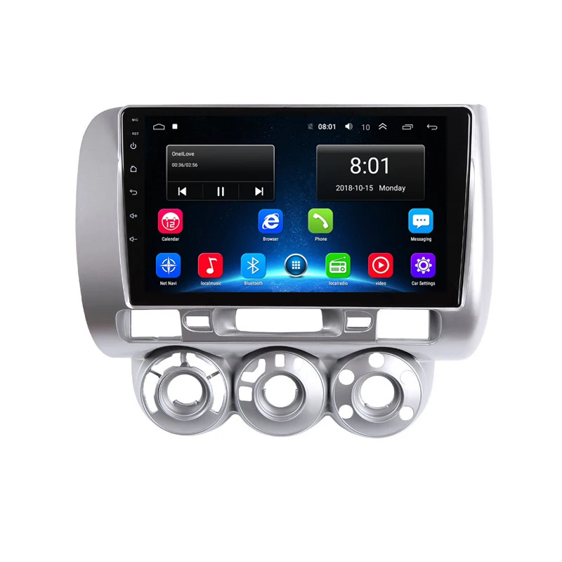 Perfect 9" 2.5D IPS Android 9.1 Car DVD Multimedia Player GPS For honda Fit jazz 2004 2005 2006 2007 car radio DSP32EQ stereo navigation 15