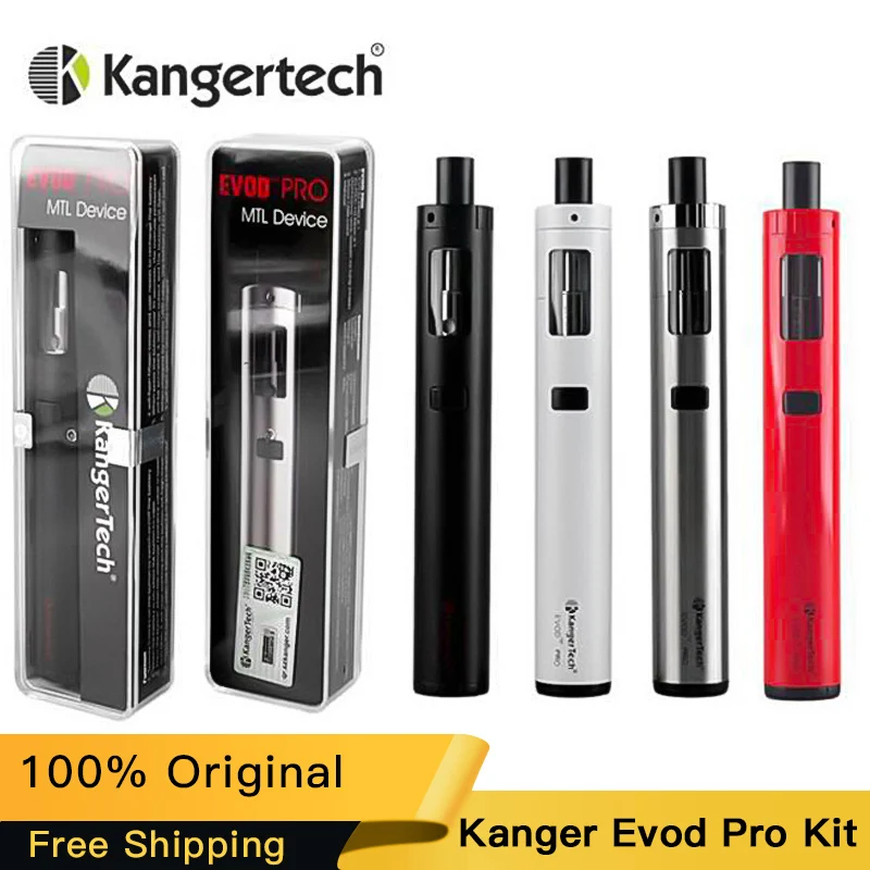 

100% Original Kanger Evod Pro Starter Kit All in One Design 4ml Top Filling With CLOCC Coil Kangertech E-cigs Vape Kit