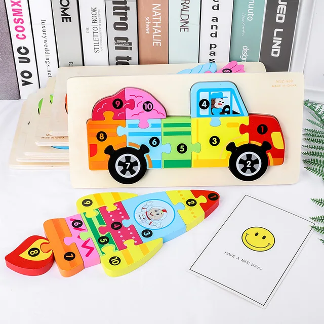 US $16.18 Montessori Toys Educational Wooden Toys for Children Early Learning Materials Kids Intelligence Car