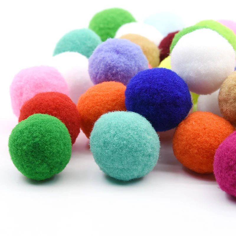 Pompom 25mm Soft Pompones Fluffy Plush Crafts DIY Artesanato Acessorios Pom Poms Ball Furball Home Decor Sewing Supplies 180pcs | Дом и сад