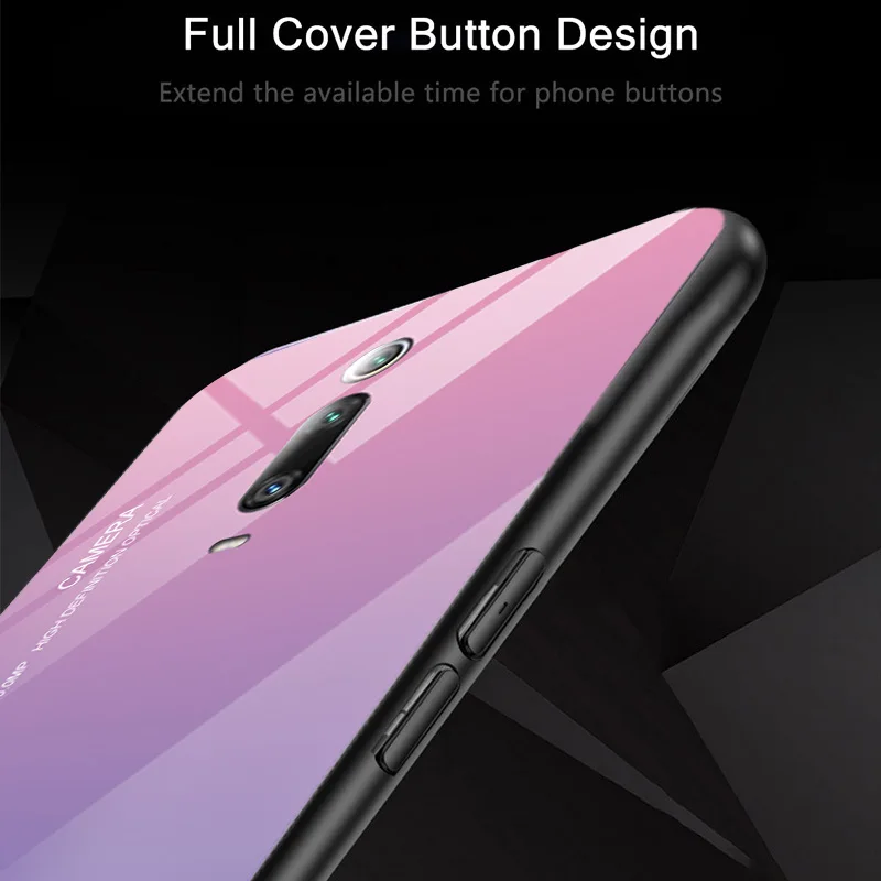 Градиентный телефонный чехол для xiaomi mi 9 t 9 t pro Силиконовая задняя крышка из закаленного стекла для xio mi 9 t 9tpro защитный couqe k20 pro