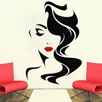 

Red Lip Beauty Women Style PVC Wall Window Sticker Decoration Decals for Beauty Salon Barber Shop Home Windows Decor Supplies