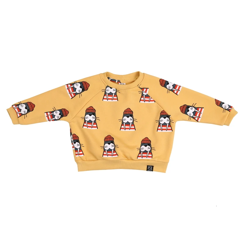 Kukukid/брендовые Детские свитера осенне-зимний пуловер с героями мультфильмов для мальчиков и девочек модные хлопковые Толстовки для маленьких детей, одежда