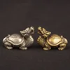 Retro Brass Mythical Beast Dragon Head Turtle Body Figurines Miniatures Heavy Copper Lucky Animal Statue Desktop Ornament Decors ► Photo 3/6